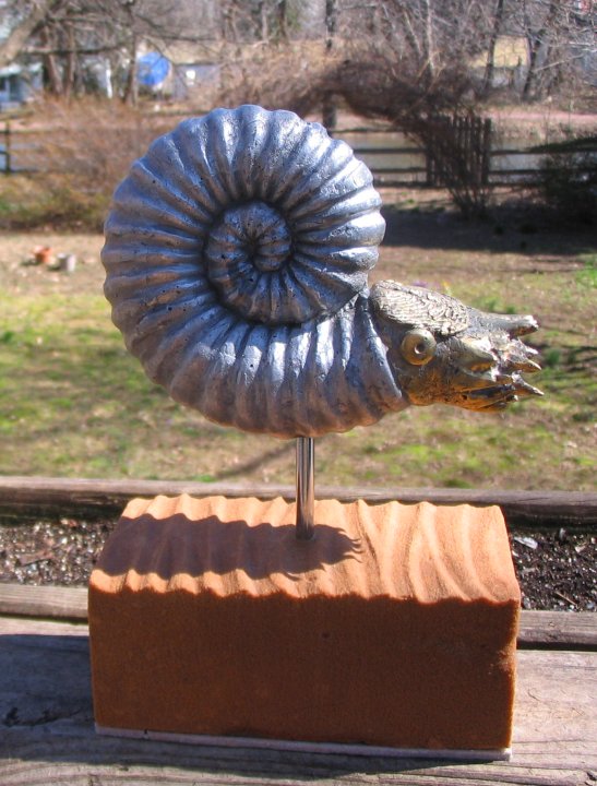 cast aluminum, "Swimmer in a Forgotton Sea"